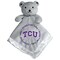Tcu Horned Frogs Security Bear Gray Plush 14X14 Satin Lined Embroidered Logo